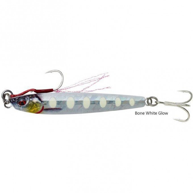 Блесна SAVAGE GEAR 3D Slim Jig Minnow 16см 120г Sinking Bone White Glow PH 74448