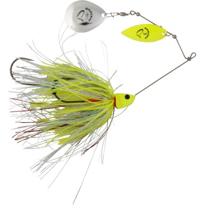 Блесна SAVAGE GEAR Da'Bush 21g Yellow Silver Holo Flame 71753