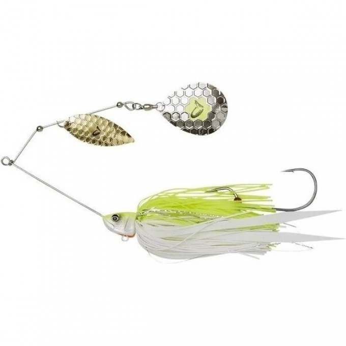 Блесна SAVAGE GEAR Da'Bush Spinnerbait 14см 21г Sinking Yellow White Silver 72604