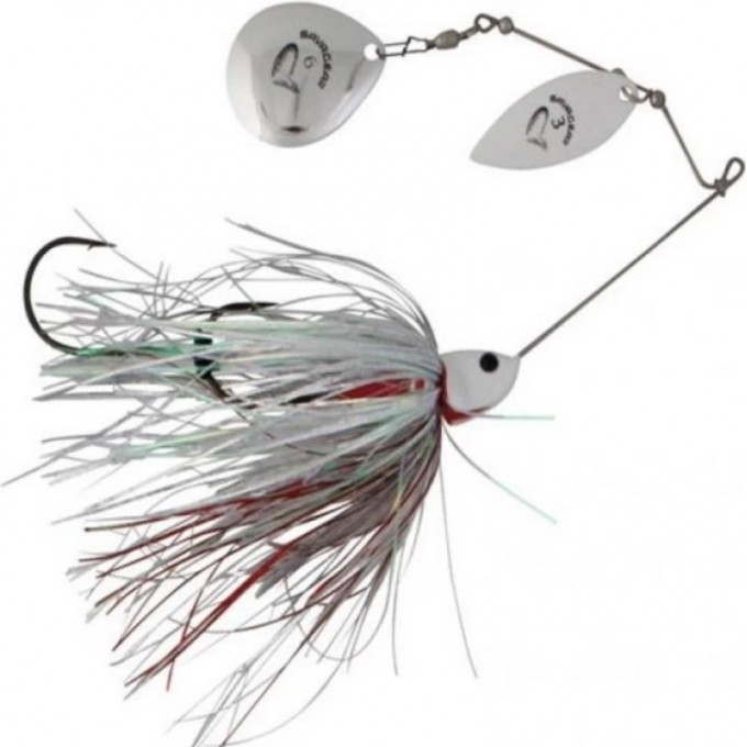 Блесна SAVAGE GEAR Da'Bush Spinnerbait 16см 32г Sinking White Silver 72609