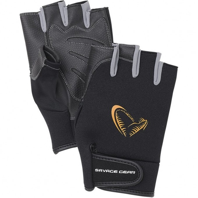Перчатки SAVAGE GEAR Neoprene Half Finger XL Black 76464