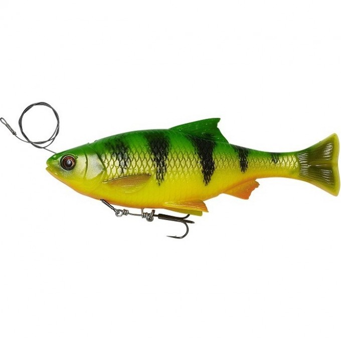 Приманка SAVAGE GEAR 4D Line Thru Pulse Tail Roach 18cm 90g SS Firetiger 63729
