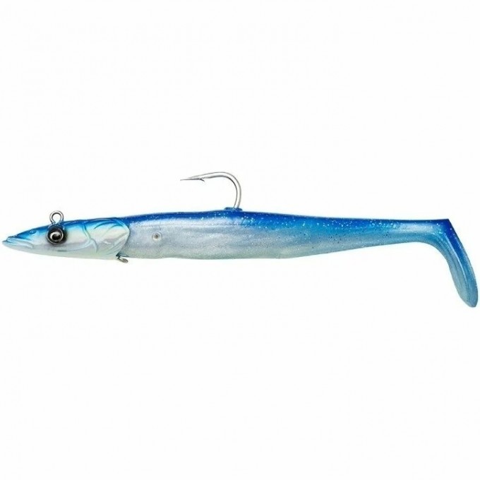 Приманка SAVAGE GEAR Sandeel V2 14см 33г Sinking Blue Pearl Silver 2+1 72497